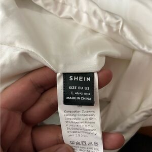 SHEIN Ivory Satin Blouse